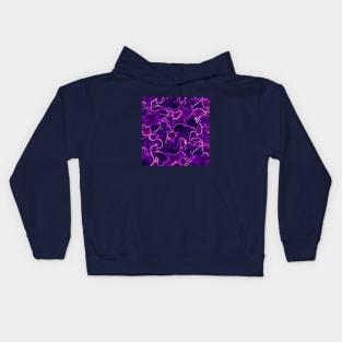 colorful abstract violet print Kids Hoodie